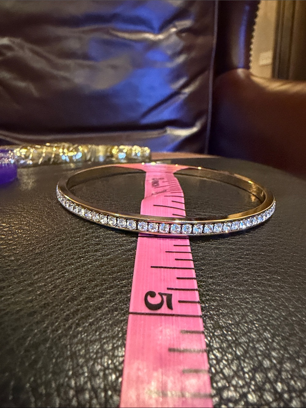 GORGEOUS Gold Plated CZ Bangle Bracelet ๐๐๐๐๐๐๐ - Picture 9 of 9